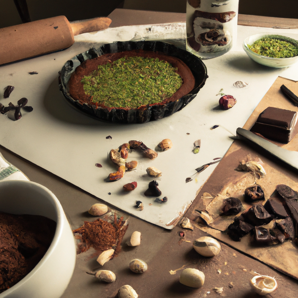 This Dark Chocolate Pistachio Fudge Tart is a delightful recipe that is sure to please. The combination of crunchy pistachios, creamy dark chocolate, and slightly sweet brandy is heavenly. The tart crust is lightly golden and a perfect vehicle for the creamy fudge mixture. It's perfect for a simple weeknight meal, or can be dressed up for a party. Paired with a lightly sweet Moscato wine, this dessert will be the talk of the table. Enjoy every last bite of this yummy Dark Chocolate Pistachio Fudge Tart!
